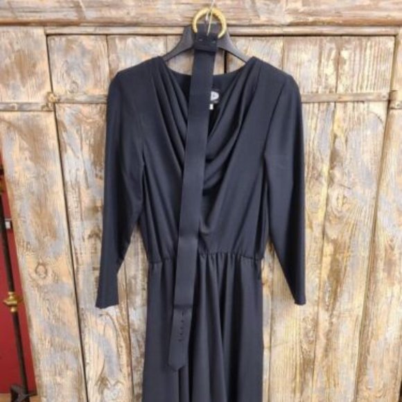 Clues Collection New York Paris Black Formal Evening Gown Dress - Picture 1 of 8